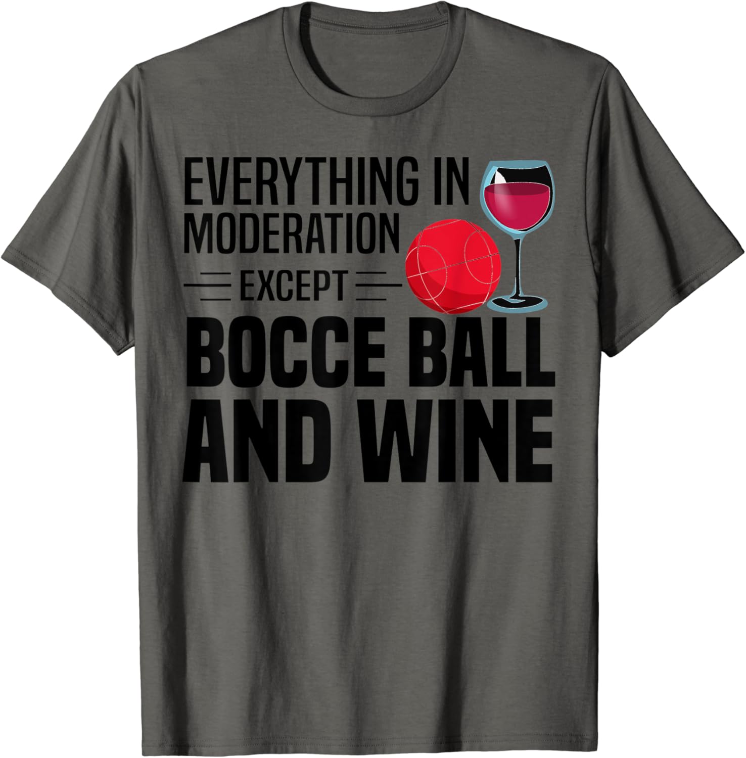 Funny Bocce Ball Gift Men Women Boccie Players Wine